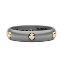 Zancan ring in titanium, 18kt gold and diamonds