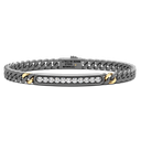Zancan Titanium, 18Kt Gold & Natural Diamond Bracelet