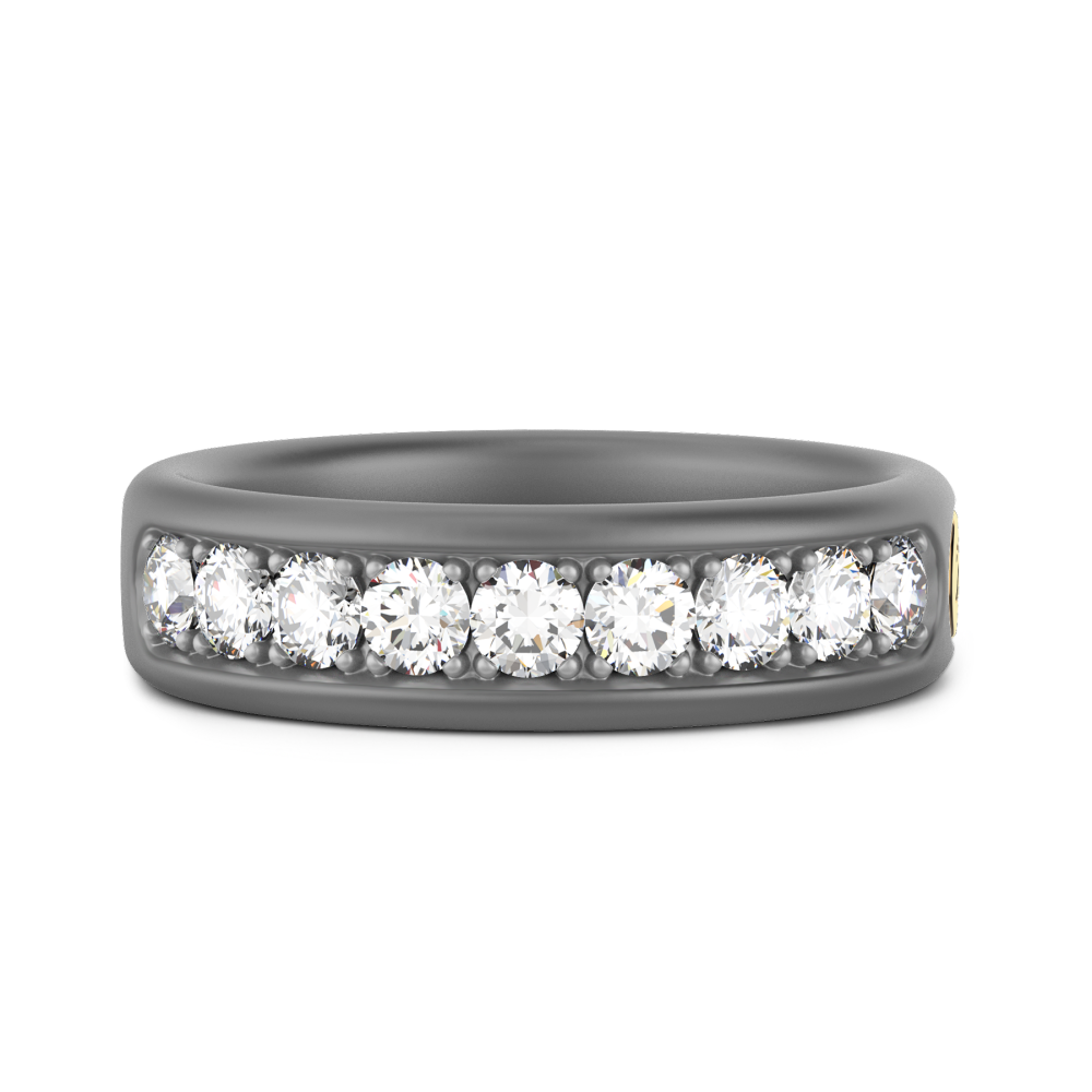 Zancan ring in titanium, 18kt gold and diamonds