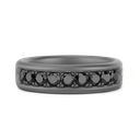 Zancan Ring In Titanium, 18Kt Gold And Diamonds