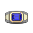Zancan Titanium, 18Kt Gold & Sapphire Ring