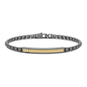 Zancan Bracelet In Titanium And 18Kt Gold With Diamond