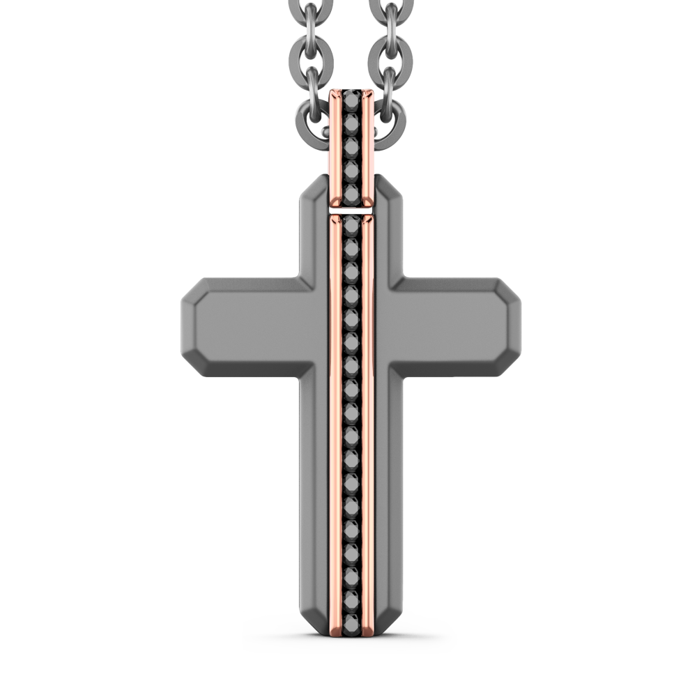 Zancan Titanium, 18Kt Gold & Diamond Necklace