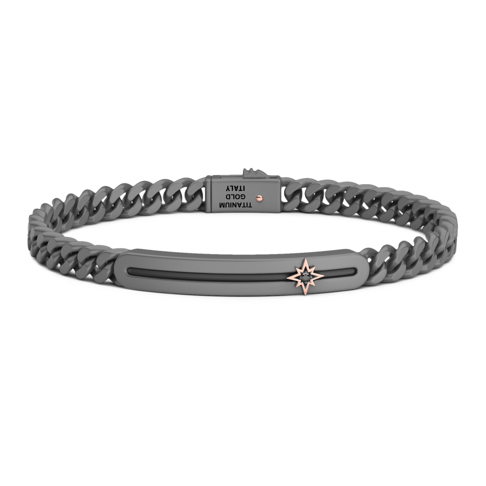 Zancan Titanium & 18Kt Gold Bracelet
