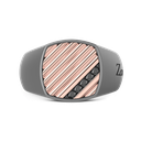 Zancan Ring In Titanium, 18Kt Gold, And Natural Diamonds