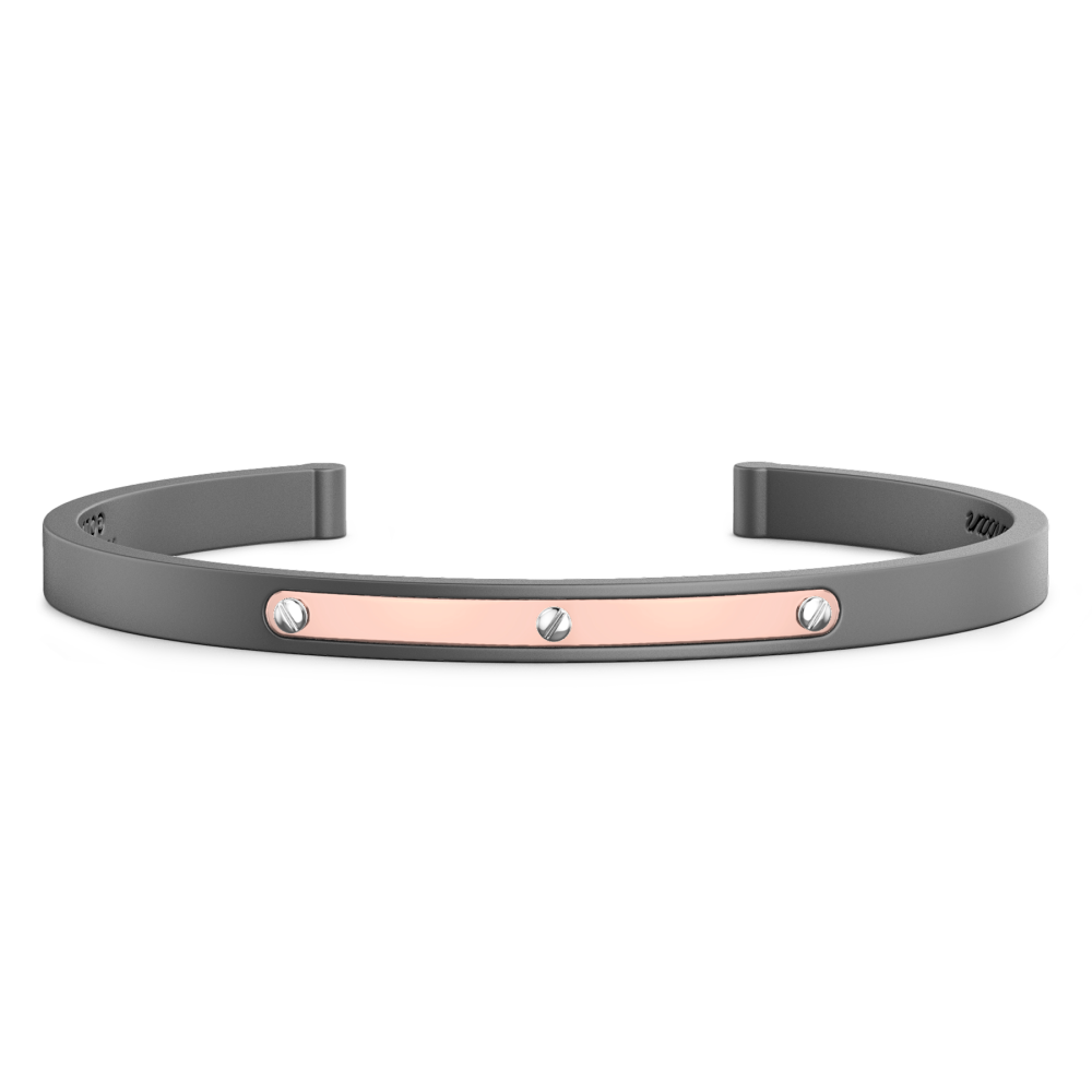 Zancan Titanium And 18Kt Gold Bracelet