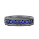Zancan Titanium, 18Kt Gold & Sapphire Ring