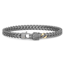 Zancan Titanium And 18Kt Gold Bracelet
