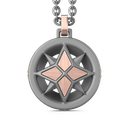 Zancan Necklace In Titanium And 18Kt Gold With Wind Rose