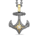 Zancan Titanium, 18Kt Gold & Diamond Necklace