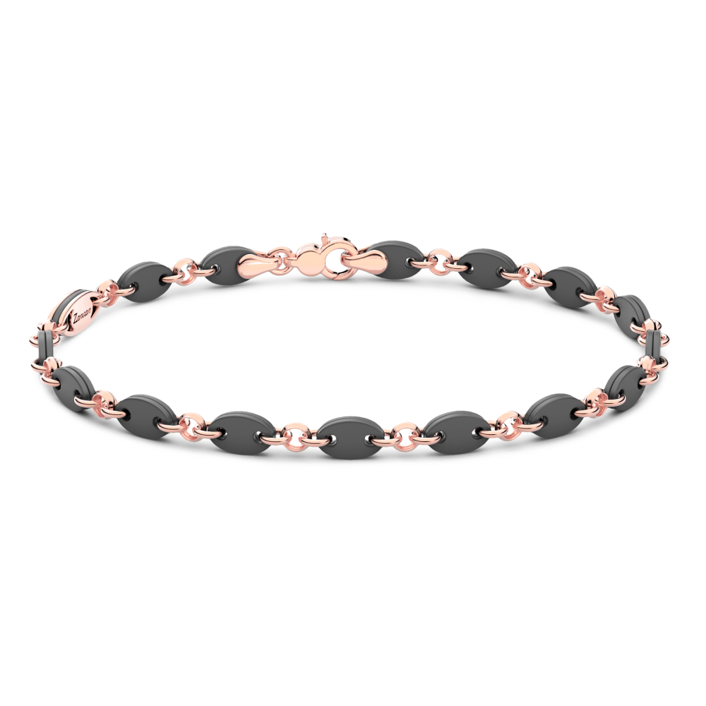 Zancan Titanium & 18Kt Gold Bracelet