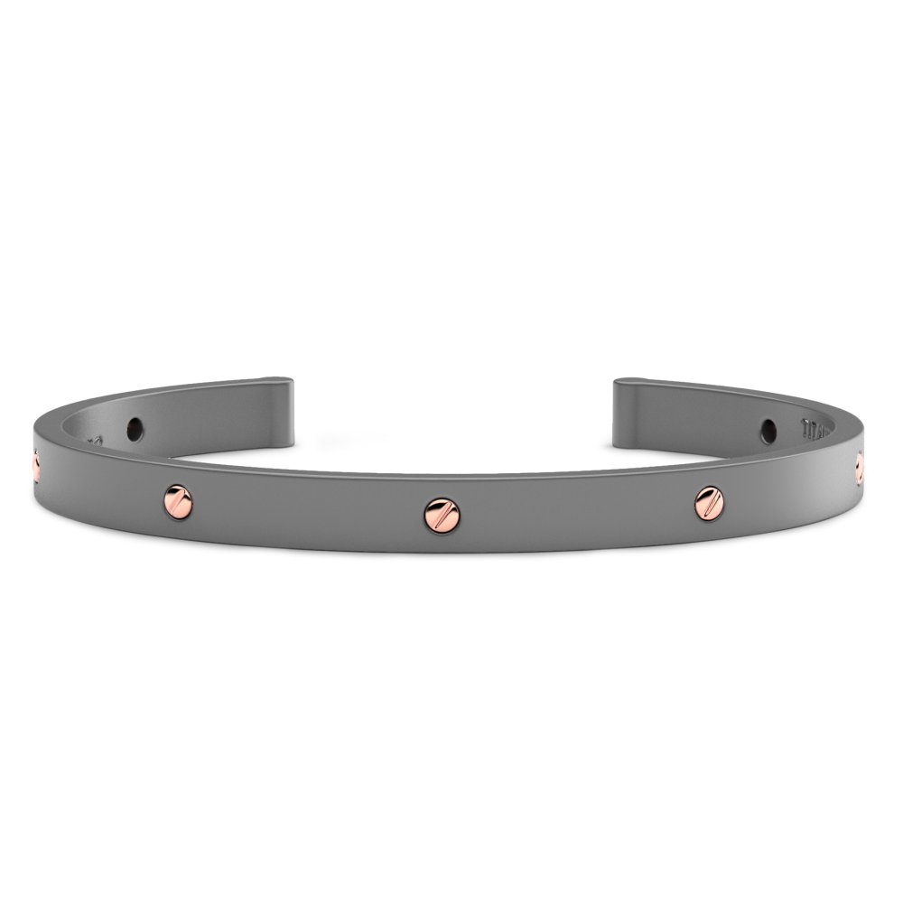 Zancan Titanium And 18Kt Gold Bracelet