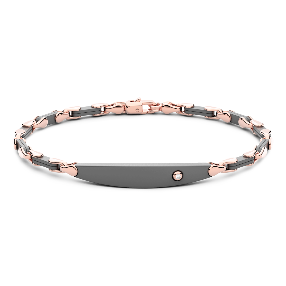 Zancan Titanium & 18Kt Gold Bracelet