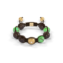 Shamballa Jewels Yellow Gold Diamond & Turquoise 10mm Braided Bead Bracelet