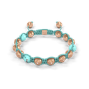 Shamballa Jewels Rose Gold Diamond & Turquoise 8mm Braided Bead Bracelet