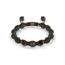 Shamballa Jewels Black Gold Sapphire & Ceramic 8mm Braided Bead Bracelet