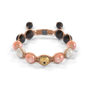 Shamballa Jewels Yellow Gold Diamond & Moonstone 10mm Braided Bead Bracelet