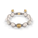 Shamballa Jewels Yellow Gold Diamond & Moonstone 10mm Braided Bead Bracelet