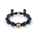 Shamballa Jewels Yellow Gold Diamond & Sapphire 10mm Braided Bead Bracelet