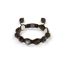 Shamballa Jewels Black Gold Diamond Sapphire Ceramic & Moonstone 8mm Braided Bead Bracelet