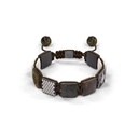 Shamballa Jewels Black Gold Diamond Sapphire Ceramic & Moonstone 10mm Lock Bead Bracelet