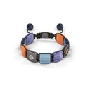 Shamballa Jewels Rose & Black Gold Diamond Tanzanite Carnelian Aquamarine & Ceramic 10mm Lock Bead Bracelet
