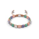Shamballa Jewels White Gold Diamond Turquoise Tanzanite & Moonstone 6mm Lock Bead Bracelet