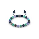 Shamballa Jewels Black Gold Diamond Turquoise & Tanzanite 6mm Non-Braided Bead Bracelet