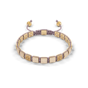 Shamballa Jewels Yellow Gold Diamond 6mm Lock Bead Bracelet