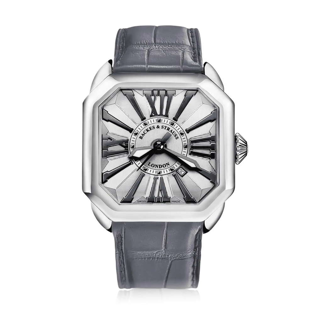 Berkeley Stainless Steel Watch White Dial With Black Roman Markers