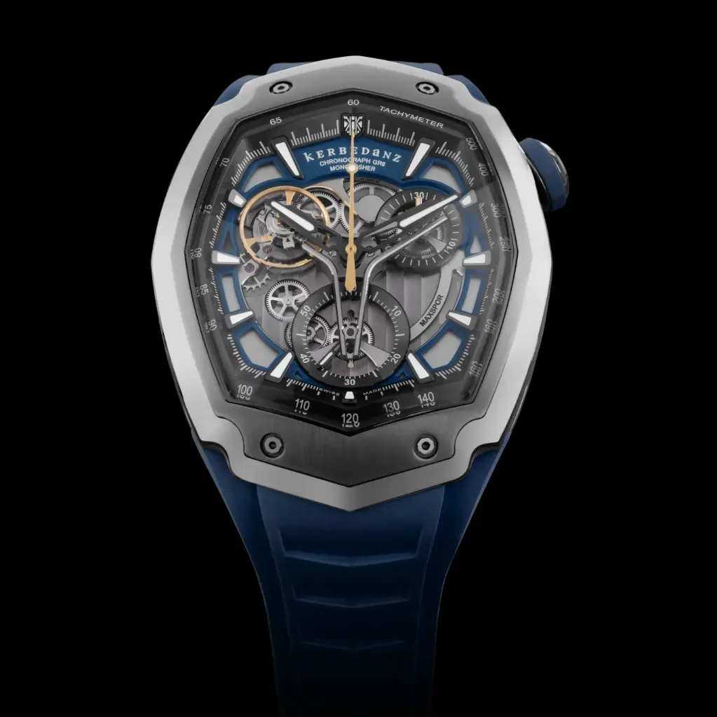 Maxspor GR8 Anthracite DLC Titanium Moonlight Blue Dial
