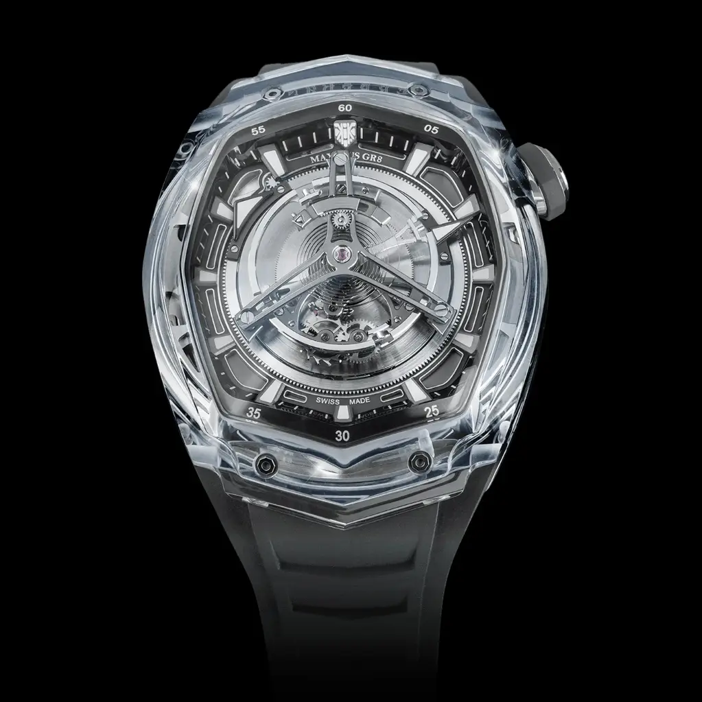 Maximus GR8 Tourbillon Incolor Sapphire Glacier Grey Dial