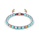 Shamballa Jewels - Yellow Gold White Diamond & Turquoise 6mm Lock Bracelet