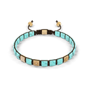 Shamballa Jewels - Yellow Gold White Diamond & Turquoise 6mm Lock Bracelet