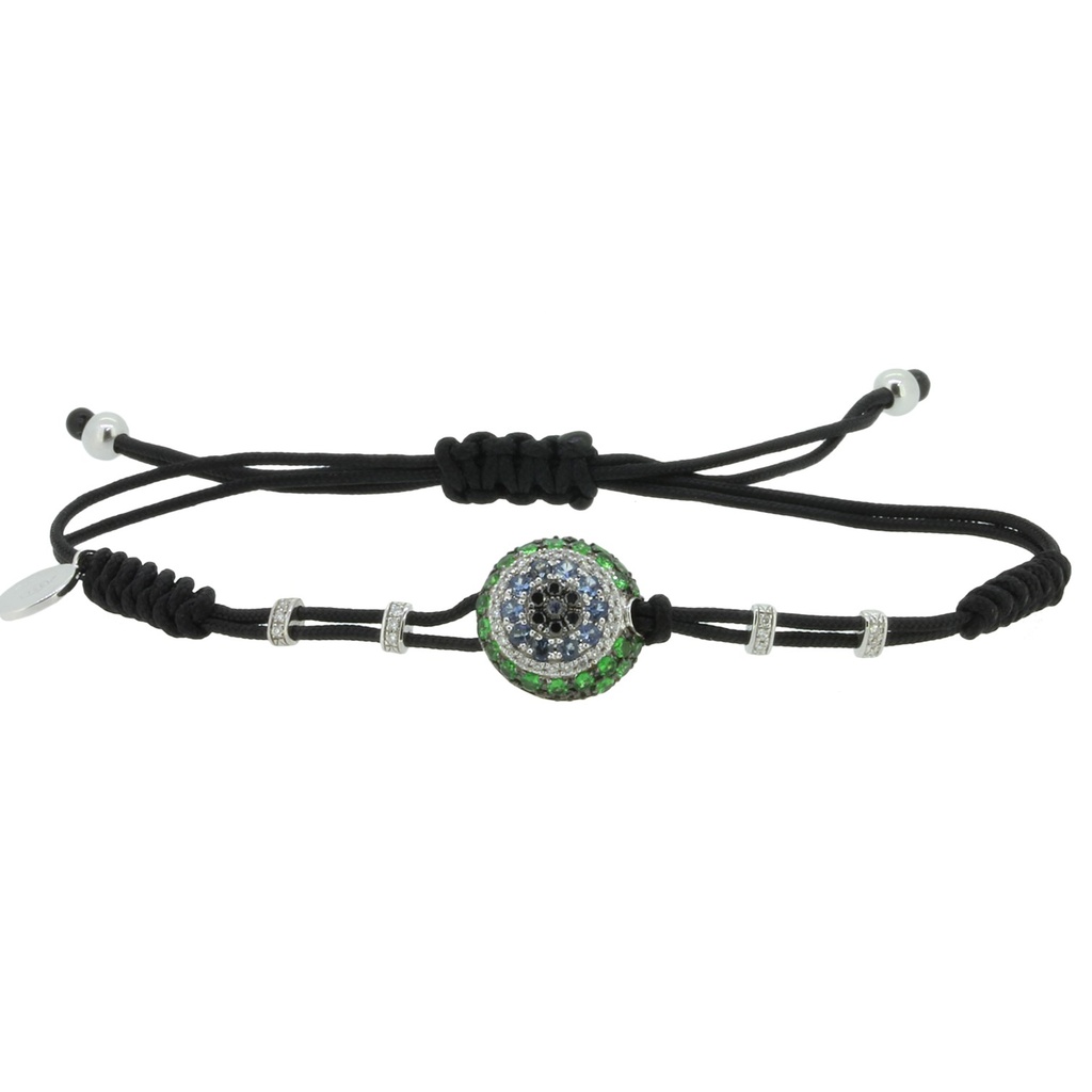 White Gold Evil Eye Bracelet