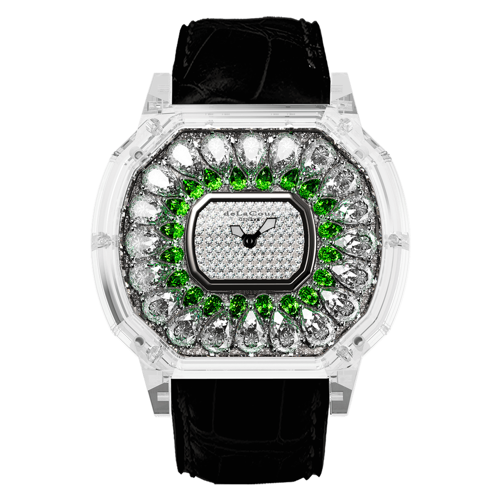 Reflect Iris White & Green Sapphire Watch