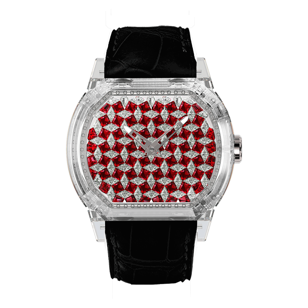 Reflect Harlequin Red & White Sapphire Watch
