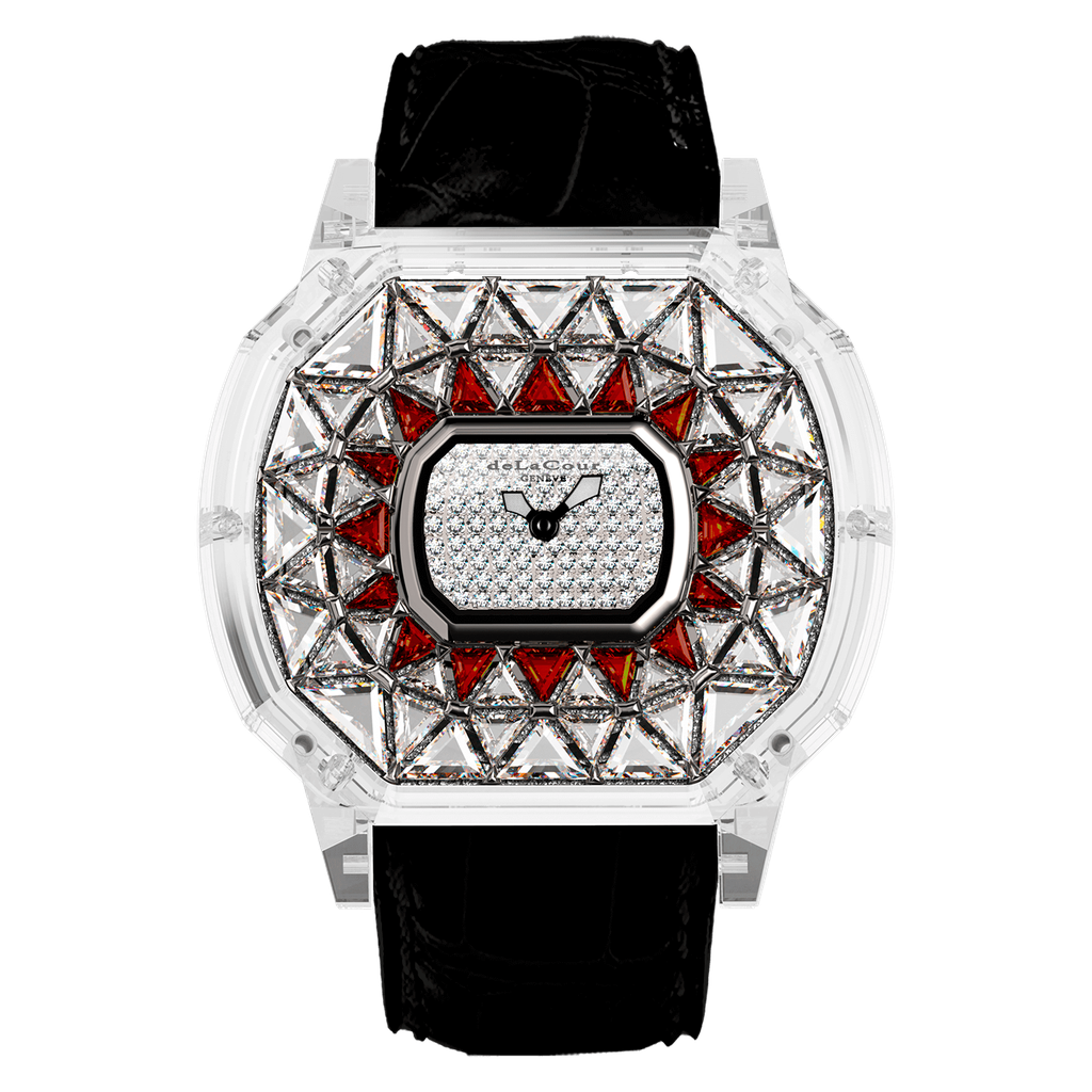 Reflect Tetra White & Red Sapphire Watch
