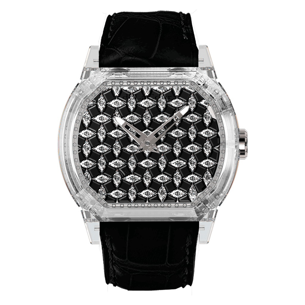 Reflect Harlequin Black & White Sapphire Watch