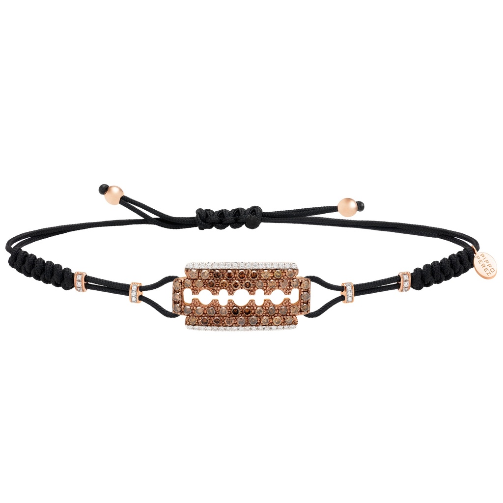 Rose Gold & Brown Diamonds Blade Bracelet