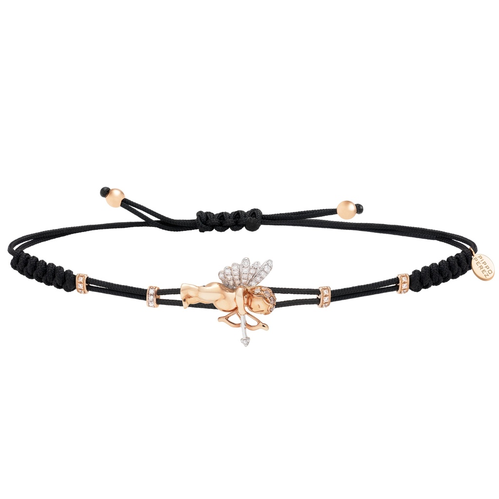 Rose Gold & White Diamonds Cupid Bracelet