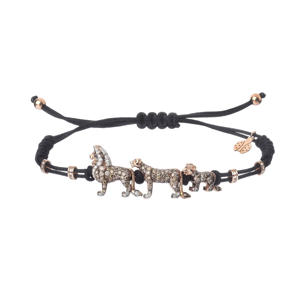 Rose Gold 3 Lions Bracelet