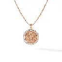 Aries Zodiac Pendant - Pave Diamond 