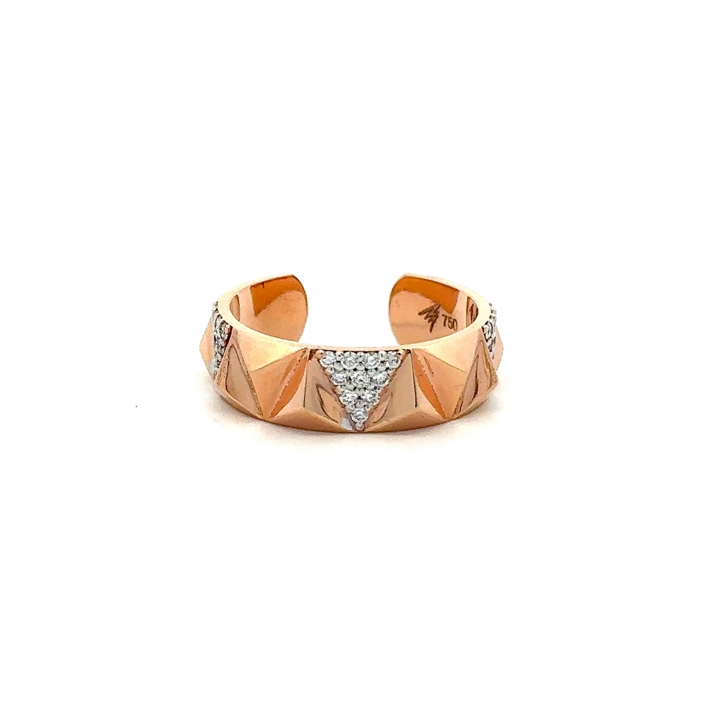 Rose Gold & Diamond Eruption Ring