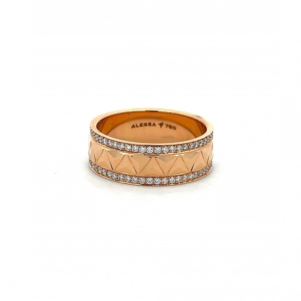 Rose Gold Border Diamond Spectrum Erruption Ring
