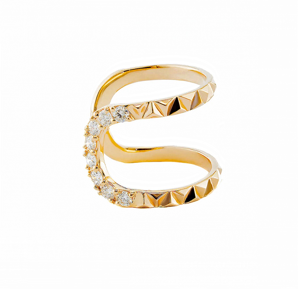 Rose Gold Connect Diamond Ring