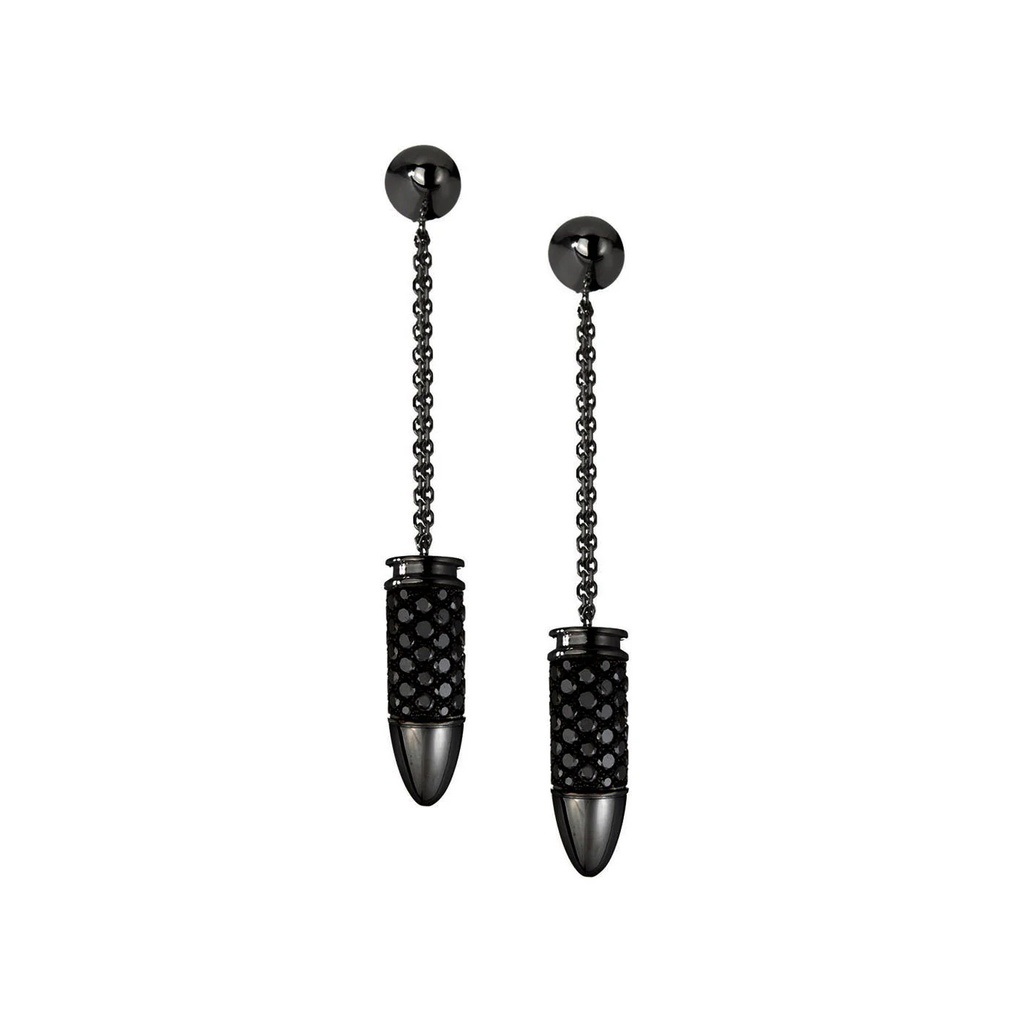 Black Gold Bang Bang Black Diamond Earrings