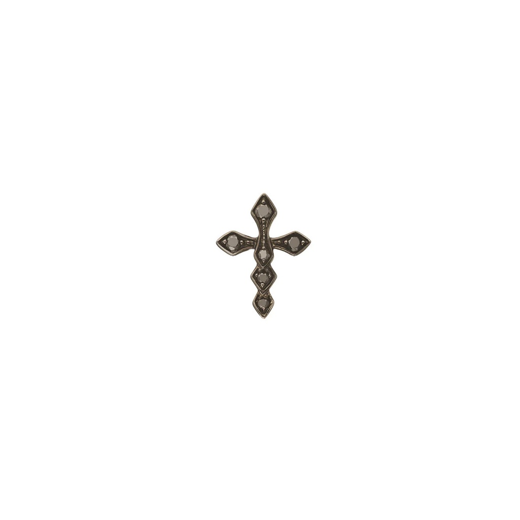 Black Gold Python Black Diamonds Earring