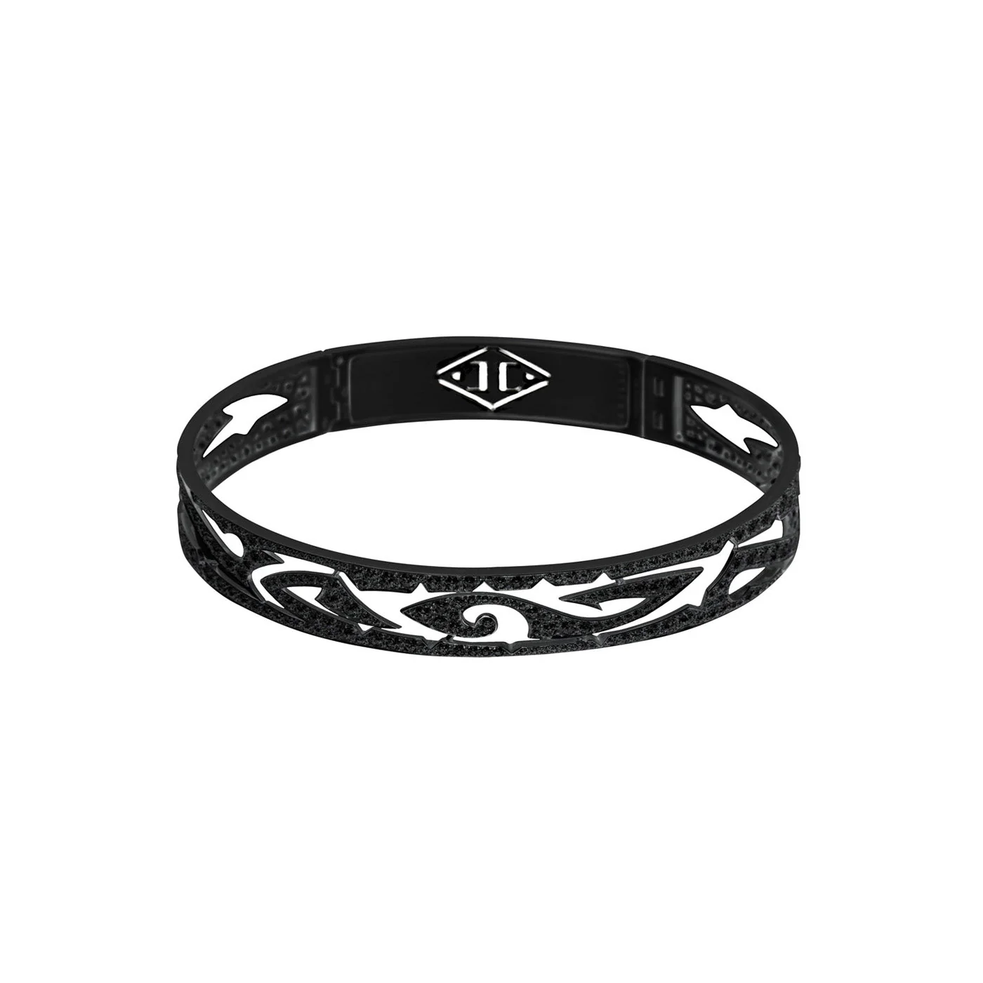 Black Gold Tattoo Black Diamond Bangle Bracelet