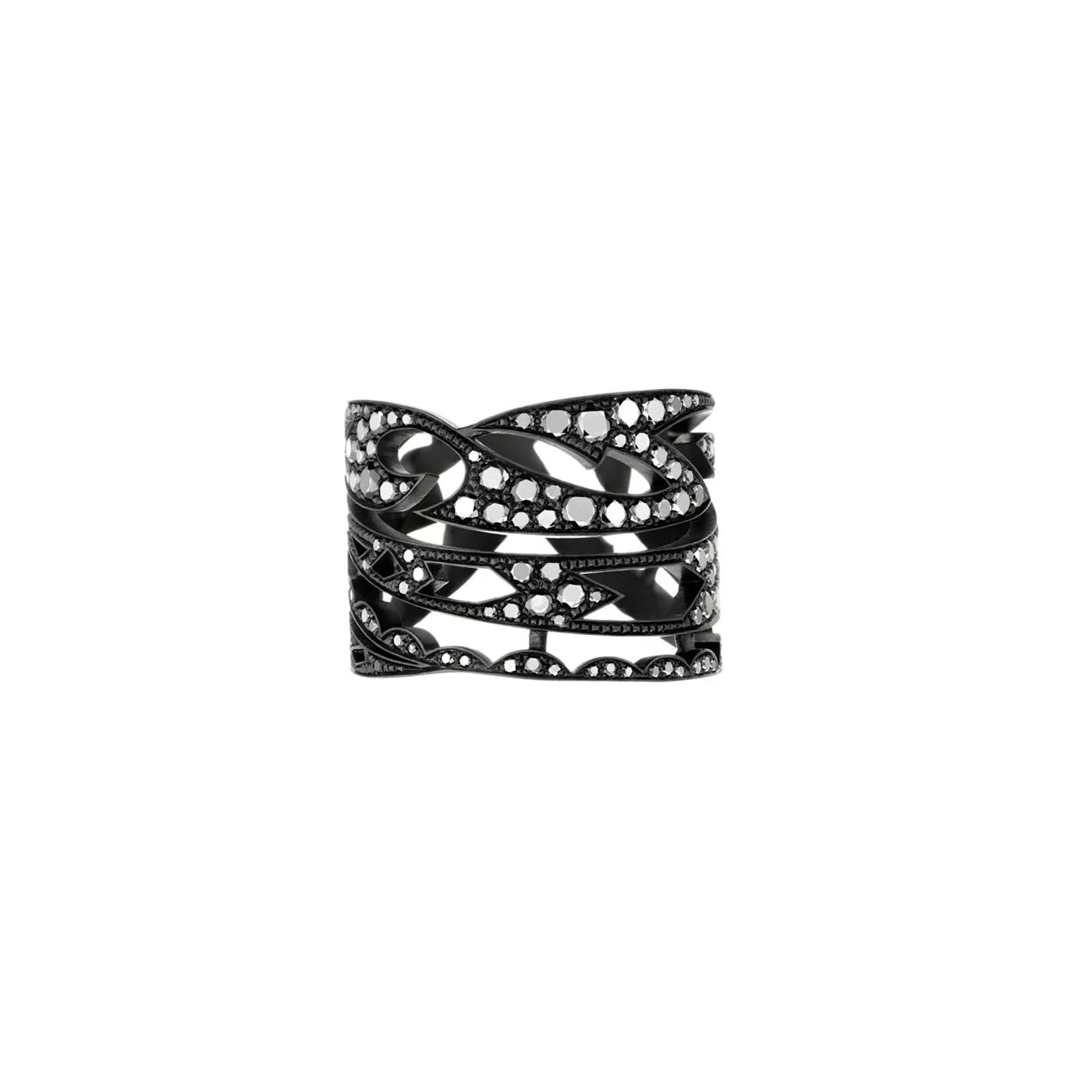 Black Gold Tattoo Black Diamond Ring